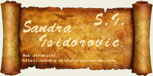 Sandra Isidorović vizit kartica